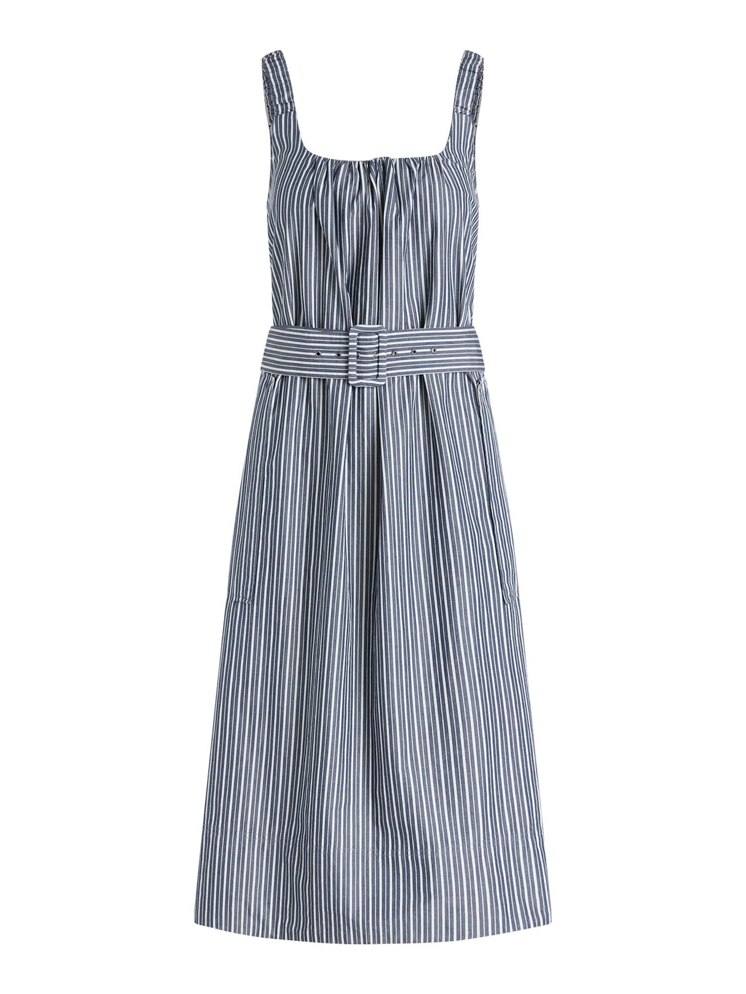 Free Assembly Women's and Women's Plus Belted Cotton Utility Midi Dress, Sizes XS-4X