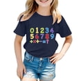 thumbnail image 1 of T-Shirts pour Filles Col Rond T-Shirts Graphiques Vêtements d'Été pour Filles Hauts pour Filles 5-6 Ans, 1 of 4