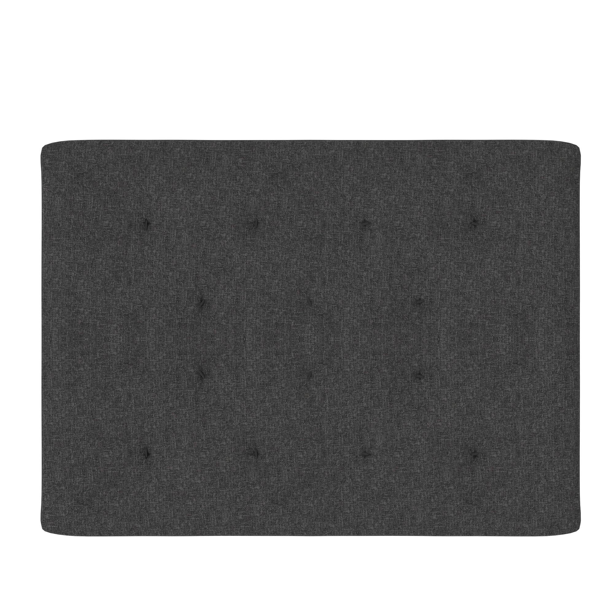 DHP Trule 6-Inch Bonnell Coil Futon Mattress, Polyester Linen, Full, Dark Gray