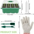 thumbnail image 2 of Plastic Seedling Box, Durable Plant Nursery Box 12 Hole Seed Starter Kit,Plant Propagator Tray Set, 2 of 8