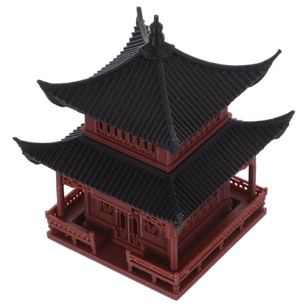 OUNONA Chinese Pavilion Model Decoration for Small Aquarium and Desktop Landscape Adornment