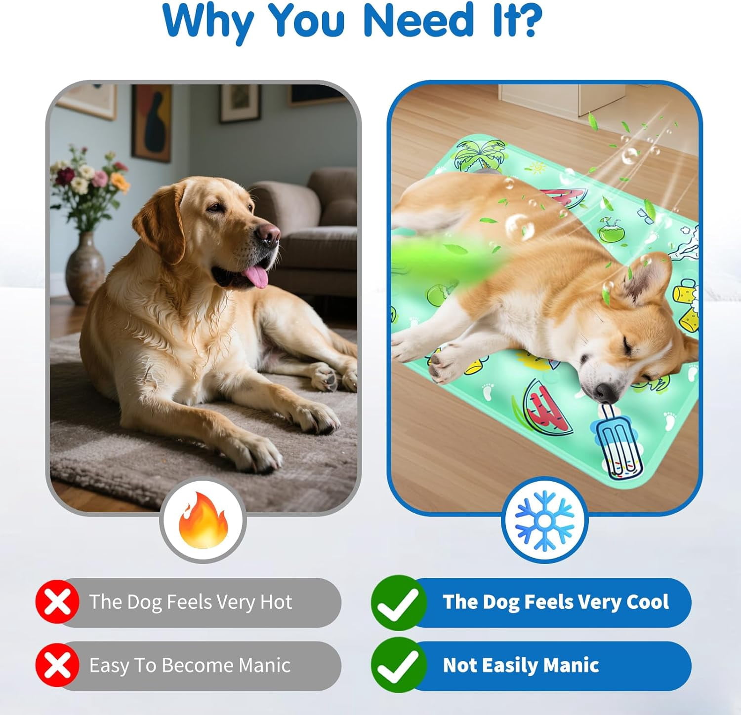 120*70cm Dog Cooling Mat, 2026 New Summer Pet Mats, Portable Pet Cooling Pad for Travel, Washable Gel Coolings Mat for Dogs and Cats Indoor Outdoor, Reusable Chill Pad Suitable for All Pets