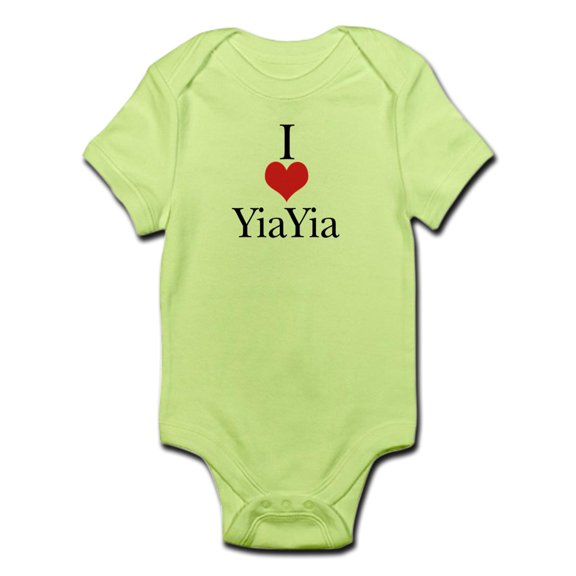 CafePress - I Love (Heart) Yiayia Baby Onesie - Baby Light Bodysuit