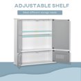 thumbnail image 4 of kleankin Armoire à Miroir de Salle de Bain avec Portes Doubles et Étagère Réglable, 4 of 9