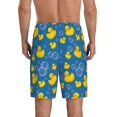 thumbnail image 2 of Balery Rubber Duck Men's Cotton Knit Pajama Shorts Waistband & Pockets,Short Pajama Pants-Medium, 2 of 8