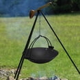 thumbnail image 4 of Olla de camping colgante de hierro fundido, utensilios de cocina portátiles para hervir 32 cm, 4 of 6