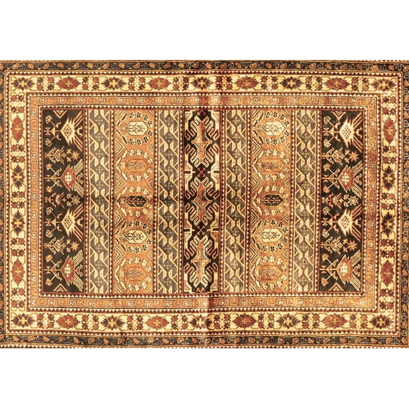 Ahgly Company Indoor Rectangle Persian Brown Traditional Area Rugs, 3' x 5'