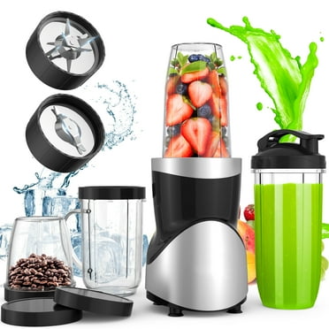 Smoothie Blender for Shakes and Smoothies, 15 Pieces Kitchen Personal Blender and Grinder Combo, 4 Portal Cups, BPA-Free Juice Blender Set