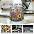 thumbnail image 6 of Yayeee Ashtray with Lid for Cigarette Smokeless Stainless Steel Home Ash Holder, Orange Colorful Flowers, 6 of 7