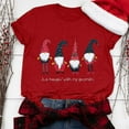 thumbnail image 1 of Meichang Hauts à Manches 3/4 pour Femmes, Col Rond, Imprimé Joyeux Noël, T-Shirts Amples, Pull de Noël, 1 of 4