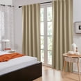 thumbnail image 4 of ZOPZO Blackout Curtains with Back Tab 2 Panels, Khaki, 42W x 95L Inch, Energy Saving Drapes for Home and Apartment, 4 of 5