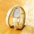 thumbnail image 4 of Gold Snake Women Watch Full Steel Quartz Wristwatches Hip Hop Bracelet Watch, 4 of 12