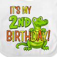thumbnail image 4 of Inktastic It's My 2nd Birthday with Cute Green Alligator Boys or Girls Baby Bib, 4 of 4