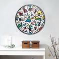 thumbnail image 2 of Yayeee Wall Clock Battery Operated 9.5" Silent Quartz Non-Ticking for Living Room Decor, Blue Triangles, 2 of 8