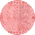 thumbnail image 1 of Ahgly Company Machine Washable Indoor Round Oriental Red Modern Area Rugs, 7' Round, 1 of 4