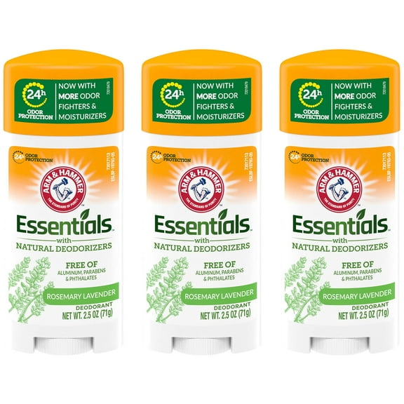 Arm & Hammer Essentials Natural Deodorant, Fresh - 2.5 Oz - 3 Pk