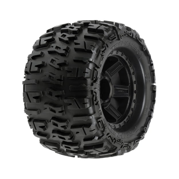 4 PRO-LINE TRENCHER TIRES on DESPERADO WHEELS X 3.8 1/2 OFFSET 17MM HEX 1184-11 4 PRO-LINE TRENCHER TIRES on DESPERADO WHEELS X 3.8 1/2 OFFSET 17MM HEX 1184-11