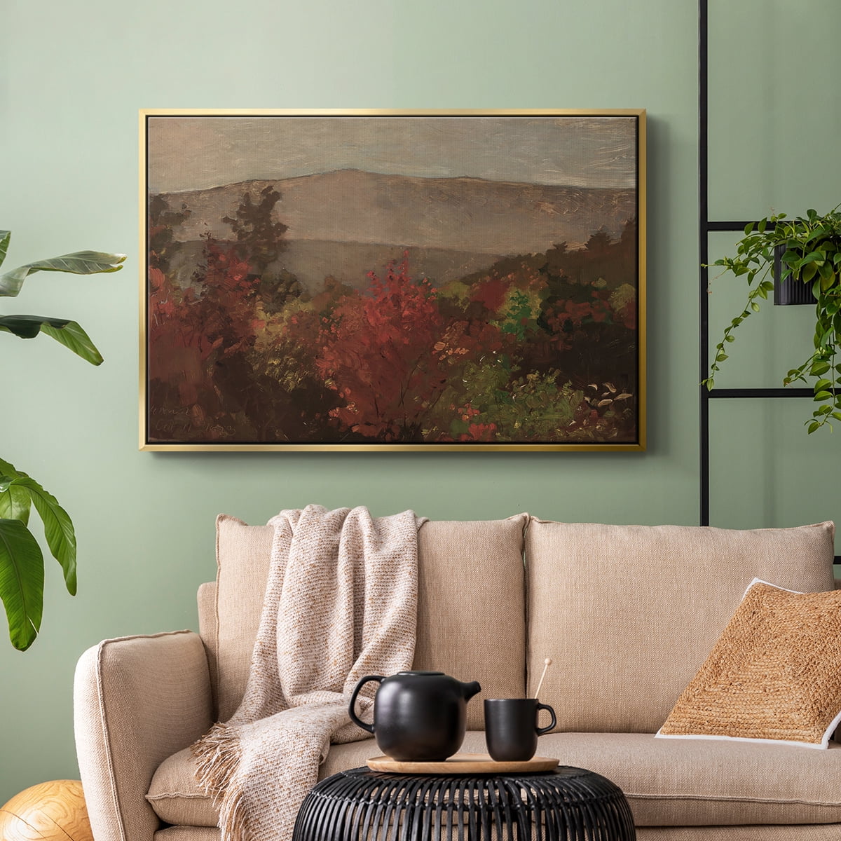 Vintage Landscape-CCCXXXI By Wexford Home Framed in Gold Wood Gallery Wrapped Canvas 25 in. x 37 in.