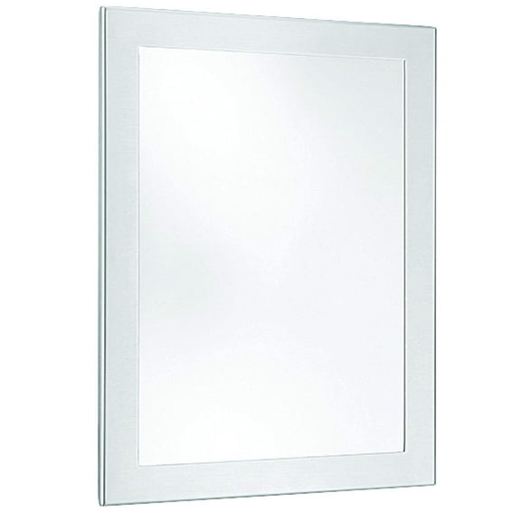 Bradley SA01-800005 - Framed Wall Mirror, Stainless Steel, Chase-Mounted, 12x16