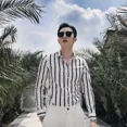 thumbnail image 2 of Camisa de hombre de manga larga a rayas para negocios, camisas para hombre de verano, XXL, con mangas, estilo hipster, de alta calidad, de lujo, de diseñador asiático, normal, 2 of 5