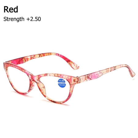 Fashion Ultralight PC Frame +1.0~+4.0 Reading Glasses Anti Blue-ray Presbyopic Eyeglasses Far Sight Eyewear RED STRENGTH +2.50