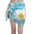 thumbnail image 2 of Kll Daisy Flowers Print Women'S Sarong Coverups Short Bathing Suit Wrap Skirt Beach Wrap Swimsuit Cover Ups, 2 of 7
