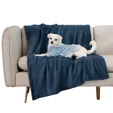 SB Pet Blanket for Large Small Dogs and Cats - Solid Plush Flannel Silky Soft Fleece