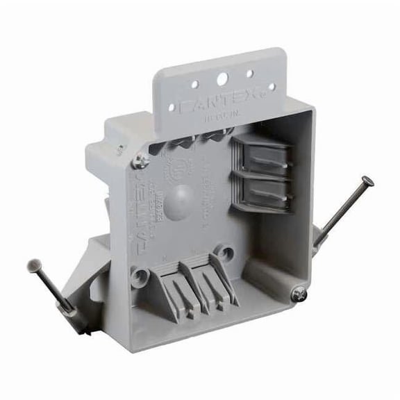Electrical Box, 18 cu in, Square Box Type, 2 Gangs, PVC, Square Shape EZ18XNR