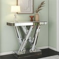 thumbnail image 4 of SHYFOY Mirrored Glass Console Table Glam  Silver Entryway Table with Diamond for Living Room, 4 of 11
