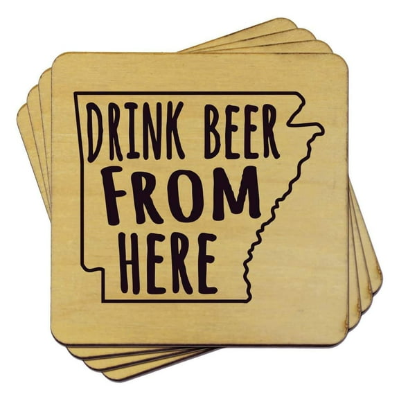 Arkansas Drink Beer From Here Coasters