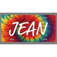 thumbnail image 1 of Jean Name Tie Dye Style License Plate Tag Vanity Novelty Metal | UV Printed Metal | 6-Inches By 12-Inches | Car Truck RV Trailer Wall Shop Man Cave | NP1409, 1 of 1