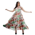thumbnail image 3 of Moomaya Robe d'Été Longue Imprimée pour Femmes en Rayonne Sans Manches, 3 of 4