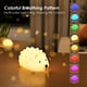 thumbnail image 3 of Regalos de luz nocturna LED para niños y bebés, lindas luces nocturnas de silicona con forma de erizo con control de toque multicolor con blanco cálido y 6 colores, lámparas de regalo portátiles, 3 of 5