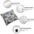 thumbnail image 6 of pillowcase, blue flower pillowcase, traditional Chinese decorative pillowcase, household cotton sofa pillowcase, bedroom, bed chair, sofa, home 1 set of 2, various sizes, 6 of 7