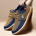 thumbnail image 2 of Men's solid belt casual sports shoes- lightweight breathable fabric upper and PU sole, low-top round toes, suitable for training in all seasons, outdoor and daily wear- Navy , daily wear shoes/sports, 2 of 8