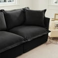 thumbnail image 6 of Black Koala Armless Sofa - Elegant Design & Removable Covers, 6 of 15