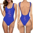 thumbnail image 1 of MKLEKYY Trajes De Baño Mujer Short Women Fashion Letter Print Piece Swimsuit Sexy Bikini Swimwear Bathing Sleeveless Backless Swimsuit 1355, 1 of 4