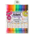 thumbnail image 1 of Tulip Dual-Tip Fabric Marker Set 14pc-Assorted Colors - 31960, 1 of 1