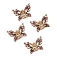 thumbnail image 3 of (3 pack) Scunci be-u-tiful Rhinestone Embellished Butterfly Mini Claw Clips, Pink/ Gold, 4-Pieces, 3 of 7