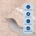 thumbnail image 4 of Nanan 5'x7' Scalloped Bow Border Area Rug, Modern Solid Washable Rug with Non Slip TPR Backing, Stain Resistant Low Pile Indoor Carpet Mat for Bedroom Hallway Nursery Decor, Camel, 4 of 7