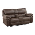 thumbnail image 3 of Lexicon Proctor 2-Piece Microfiber Upholstery Manual Reclining Sofa Set in Brown, 3 of 14