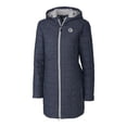 thumbnail image 2 of Women's Cutter & Buck Heather Navy Georgetown Hoyas Rainier Primaloft Eco Hooded Long Coat, 2 of 3