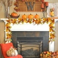 thumbnail image 4 of sruoe Fall Garland Maple Leaf, Halloween Decoration, Artificial Leaf Garland Rattan, Pumpkin Maple Leaf GarlandThanksgiving Party Wall Decor, Garlands for Door Home Party Fireplace Decorations, 4 of 6