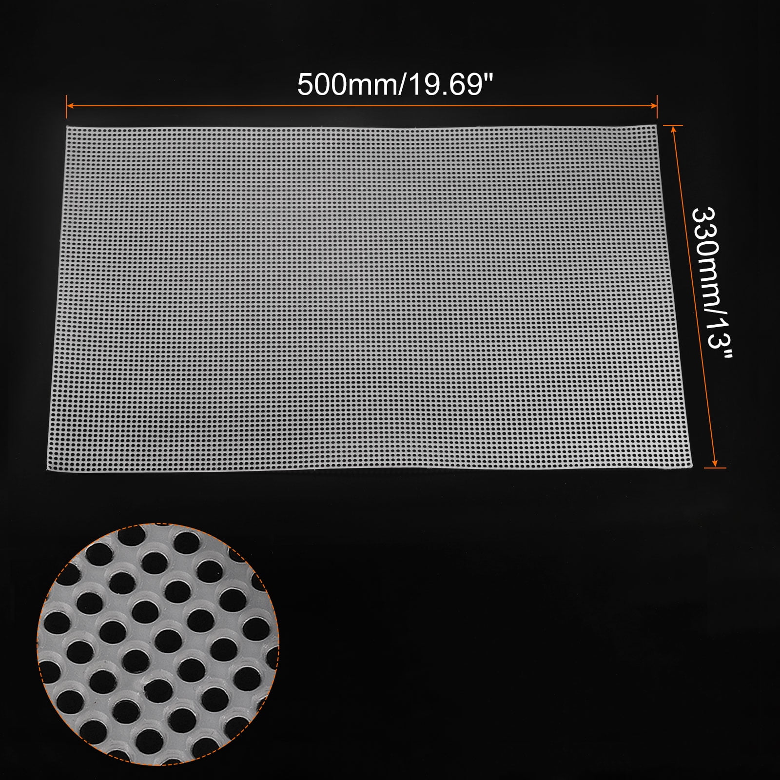 10Pcs Plastic Mesh Canvas Sheets 13"x19.69" 7 Count Round Hole Blank Canvas White for Embroidery Needlepoint