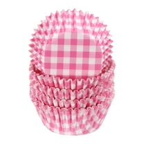 Uxcell 100 Count Cupcake Liners Cupcake Cups Standard Size Muffins Liners Papers Baking Cups Wrappers Greaseproof Pink Grid