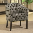 thumbnail image 2 of Pemberly Row Chaise d'Appoint à Dossier en Tonneau en Gris et Blanc, 2 of 2