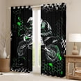 thumbnail image 2 of Homewish Extreme Sport Motorcycle Curtains Pack of 2 (42x84 Each) For Female Men,Abstract Graffiti Splash Curtains Blackout,Gradient Geometric Hexagon Bedroom Curtains,Luxury Bedroom Decor, 2 of 6