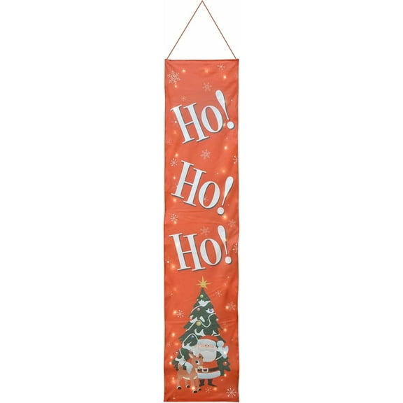 60 Inch Rudolph Pre-lit Door Banner Ho Ho Ho