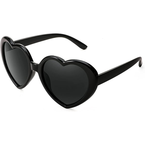 FEISEDY Polarized Heart Shaped Sunglasses Oversized Vintage Fashion Love Eyeglasses for Women UV400 B2337