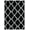 Black/White, variant on SAFAVIEH Tahoe Gerald Quatrefoil Shag Runner, 2' x 9', Silver/White